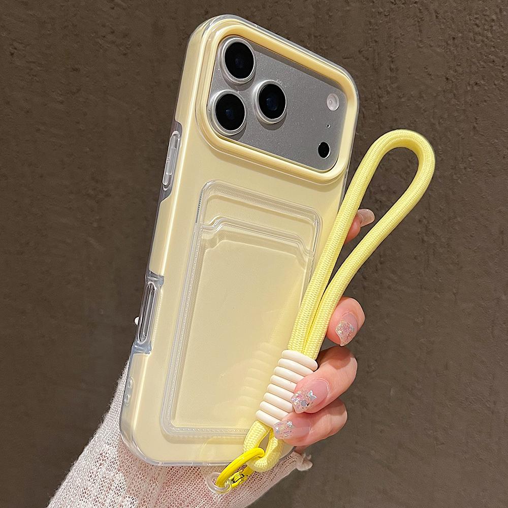 Цветная сумка-кошелек с держателем для карт и телефона для iPhone 17 16 15 14 13 12 11 Pro Max Air, ремешок на запястье, противоударный чехол с ремешком