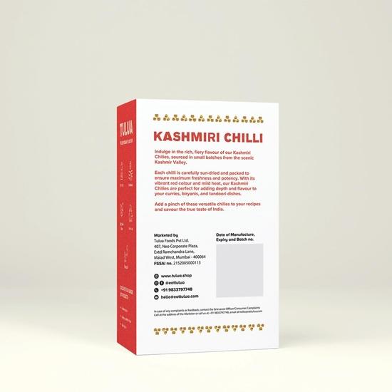 Tulua Kashmiri Chilli Whole (Red Chilli) - 50gm Each Pack of 3 | Natural Laal Mirch | Sun-dried and Carefully Packed Red Whole Kashmir Chilly