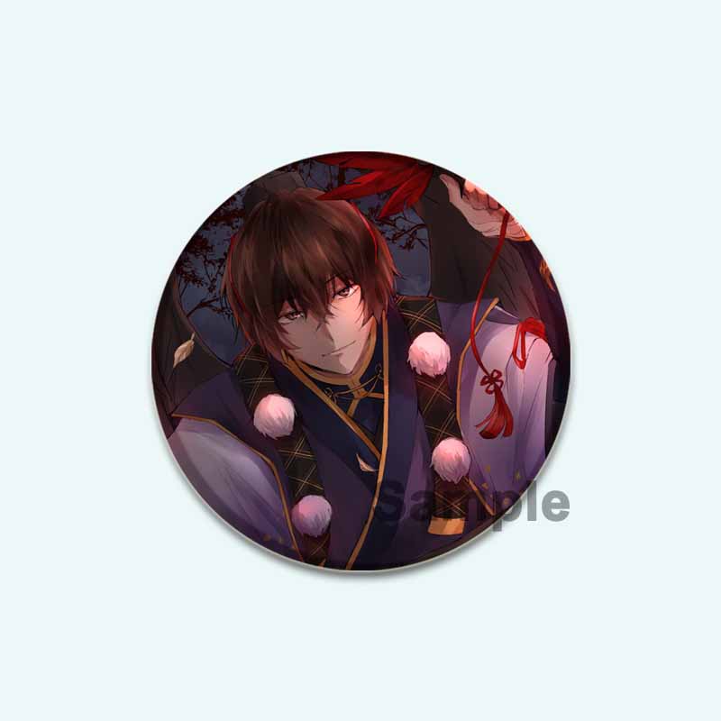 32/44/58mm Anime Bungo Stray Dogs Pins Dazai Osamu Cartoon Badge Armed Detective Agency Handmade Brooches Breastpin for Backpack Clothes