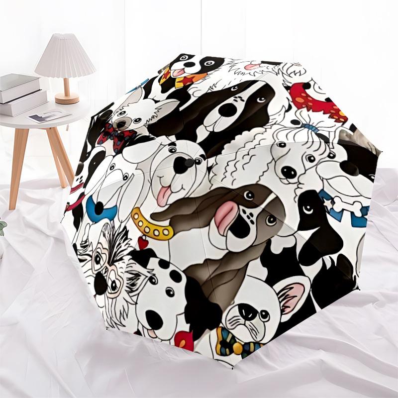 1 шт. Автоматический складной зонт для собак с открыванием/закрыванием, 8 спиц, пластиковая ручка, ветрозащитный, портативный, от солнца, подарки на день рождения и праздники 095