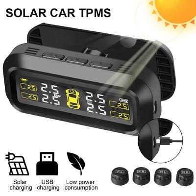 Автомобильные датчики TPMS Система контроля давления в шинах Бортовой компьютер для диагностики шин Солнечная/USB Внедорожные 4x4 Автомобильные аксессуары