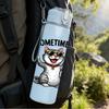 1PC Talking Cat Letter Cartoon 750ml Color Plastic Sports Water Bottle Leakproof Flip Straw Lid Suitable for Sports Office Home Use