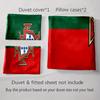 Red-green crest. Bedding Duvet cover sets Duvet covers Pillowcases gifts (1 * Duvet Cover 2 * Pillowcases, without duvet insert)