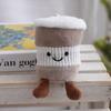 Plush Keychain Cute Cartoon Coffee Cup Pendant With Pp Cotton Filling For Bag Decor And Gift