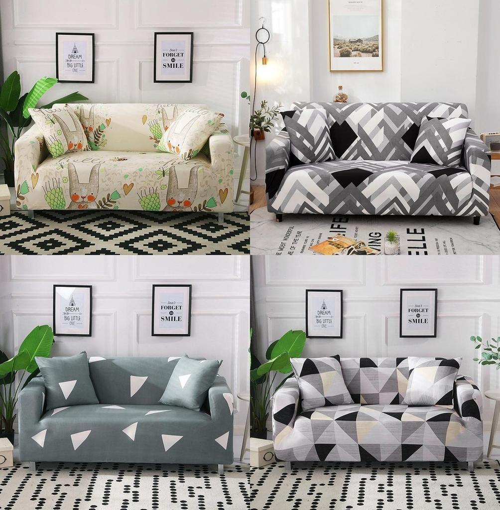 Роскошный эластичный чехол с геометрическим дизайном для диванов на 1-4 посадочных места Идеальная посадка