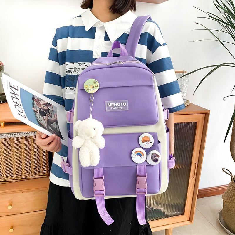 Сумка студенческий легкий рюкзак маленький свежий милый рюкзак для девочек и мальчиков большой емкости школьный портфель для старшей школы