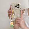 Ins нишевый кулон с жемчужным цветком для чехла мобильного телефона iPhone 16 Pro Max Apple 17 мягкий чехол 14/15