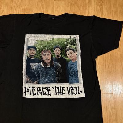 Футболка группы Pierce The Veil с фото-принтом Черная Мужская Medium 20x25 Y2k Унисекс