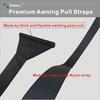 Dulepax RV Awning Pull Straps, 96 Inches Long Straps with Welding Polycord Technology. Universal Patio Awning Pull Straps (1 Units) Black