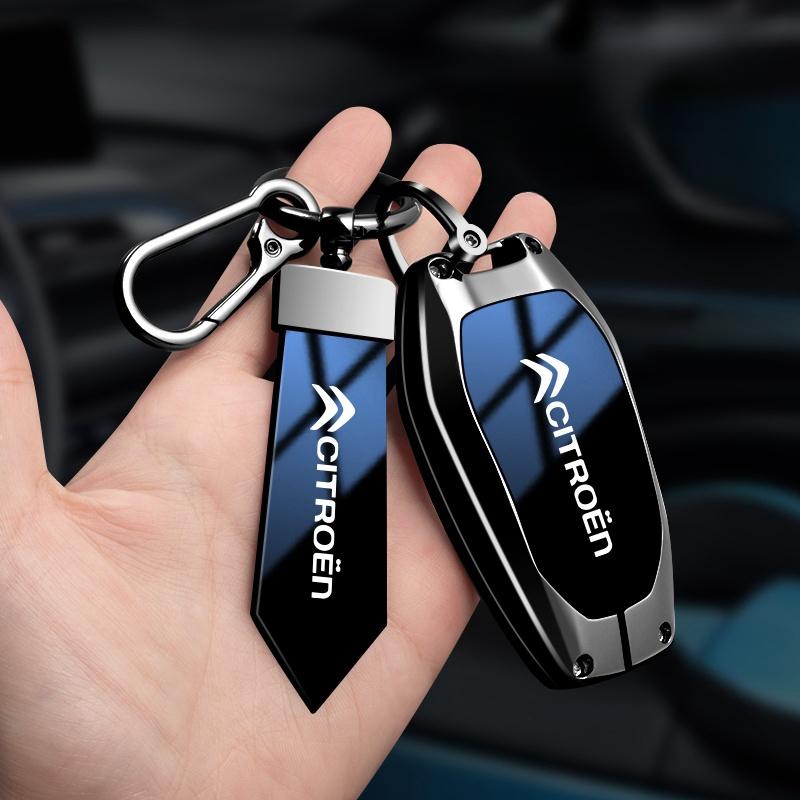 YKFEA1 Zinc Alloy High-end Car Key Cover For Citroen C1 C2 C3 C4 C5 C6 VTS Xsara C-Crosser Berlingo Jumpy Key Bag Keychain Accessories