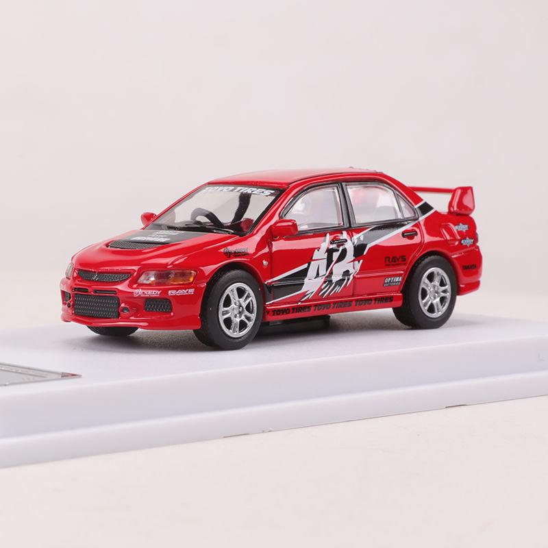1:Коллекция украшений - модель автомобиля из сплава Mitsubishi Lancer EVO IX в масштабе 1/64
