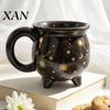 Gift for Coffee Lovers Halloween Mug with Ergonomic Handle, 380ml Capacity, Ceramic Pot Shaped Novelty Christmas Idea Cup, Hot And Cold Beverages
