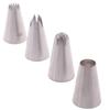 4 шт. большие насадки для глазури кондитерские насадки инструменты для выпечки тортов набор из нержавеющей стали