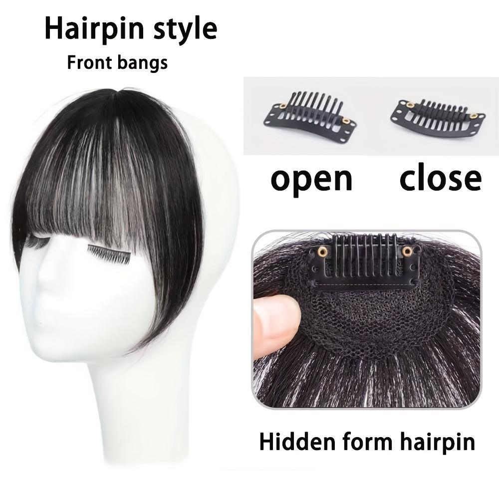 MERISIHAIR Синтетические волосы, цельный прямой зажим для наращивания волос, плоская челка с воздушной челкой спереди и париком для женщин, повседневное использование