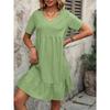 Summer Women's Dress Loose Casual Short Sleeve Corset Fluttering Dresses