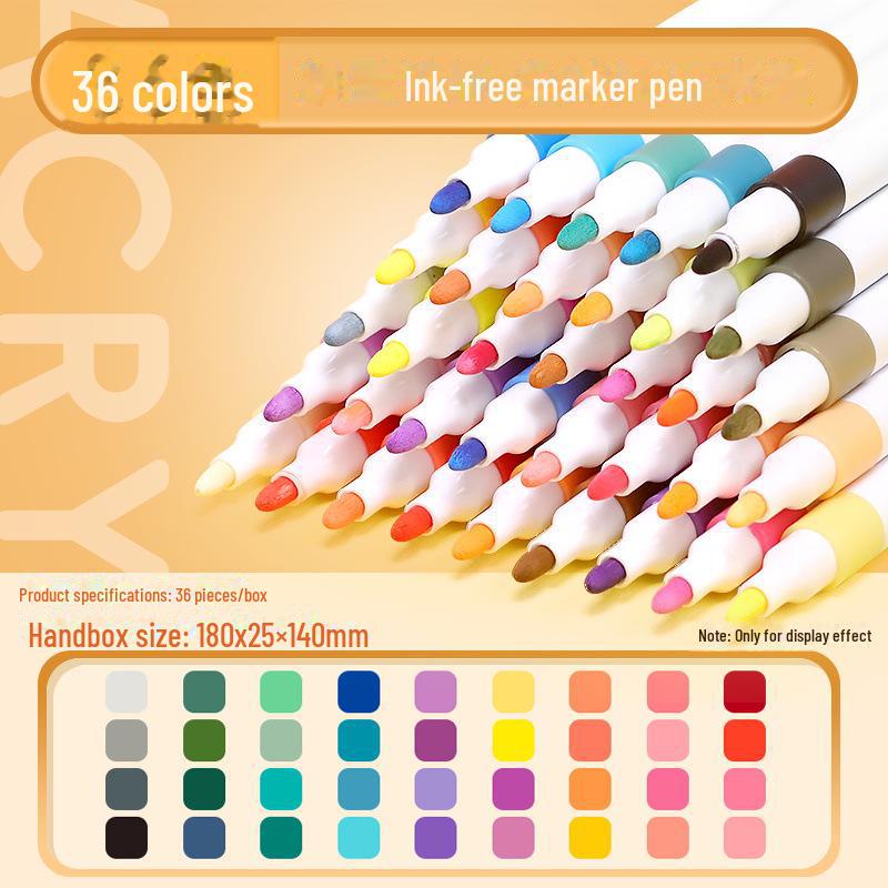 Acrylic Washable Marker & Watercolor Pen Set for Kids – Non-Transparent, Brush-Style, Stackable, Ideal for Primary Students