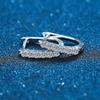 Moissanite Hoop Earrings 18k White Gold Plated Sterling Silver D Vvs1 Lab Diamond Dainty Fine Jewelry Ear Studs For Women