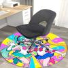 1pc Sailor Moon & Hatsune Miku Anime Cartoon Design Round Carpet  Office Chair Mat, NonSlip Rug for Home Decor, Living Room, Bedroom