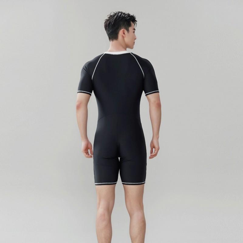 CartHub Mens Short Sleeve One-Piece Rash Guard Swimsuit Quick Dry UV Protection Snorkeling Swimming Fitness