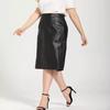 Formal Stylish Fashion Women Skirt Black Handmade Leather Genuine Lambskin