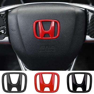 Накладка-значок рулевого колеса с логотипом H для Civic Accord CR-V Fit Odyssey City, разноцветные аксессуары для модификации интерьера автомобиля