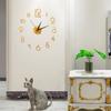 3D Бескаркасные настенные часы с бесшумным механизмом и наклейками с цифрами для самостоятельного оформления, для домашнего декора, гостиной, спальни