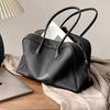 Genuine Togo Leather Shoulder Bag Fashion Pillow Bowling Boston Bag Large Capacity Crossbody