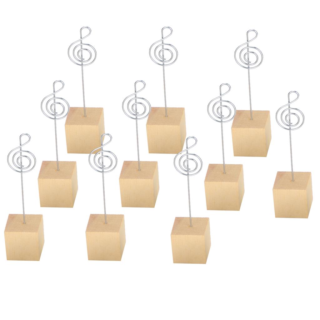 10 шт. зажим для заметок держатель для фотографий открытка с надписью металлическая подставка основа из цельного дерева ремесло