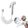 Portable Bathroom Seat Toilet Spray Gun with 1.5m Telephone Shower Hose Handheld Outdoor Cleaning Booster Flushing Device Nozzle