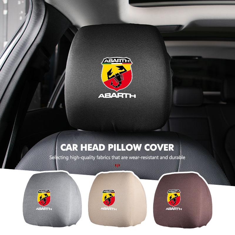 ASF1 Car Seat Headrest Neck Pillow Dustproof Protective Cover compatible for Abarth FIAT 500 Ducato Stilo Palio UNO Astra Bravo Tipo