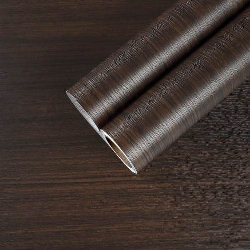CHIHUT Wallpaper Stickers, Wood Grain Remake Sheet, 45cm X 260cm, Dark Brown, Peelable Cutting Sheet, Thick, Easy To Apply, Perfect for Renovations, R
