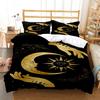 Магическая Астрология Эзотерический Золотой Принт Набор из Трех Предметов Модный Постельный Принадлежность для Детей или Взрослых для Кроватей Пододеяльники Наволочки