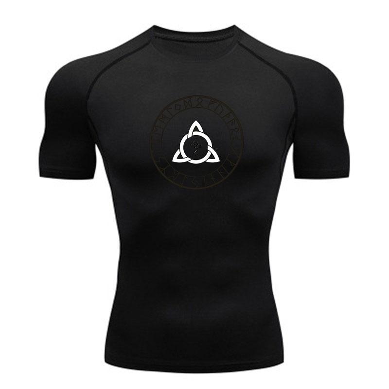 Men's Compression Fitness Sports T-Shirt, Vintage Rune Celti