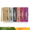 Samsung S24 S23 Glitter Zipper Flip Leather Case with Card Slot, Lanyard - A54 A14 Solid Color Phone Case