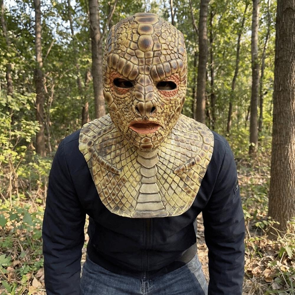 Scary Snake Monster Mask Realistic Halloween Cosplay Party Mask Full Face Mask Theme Party