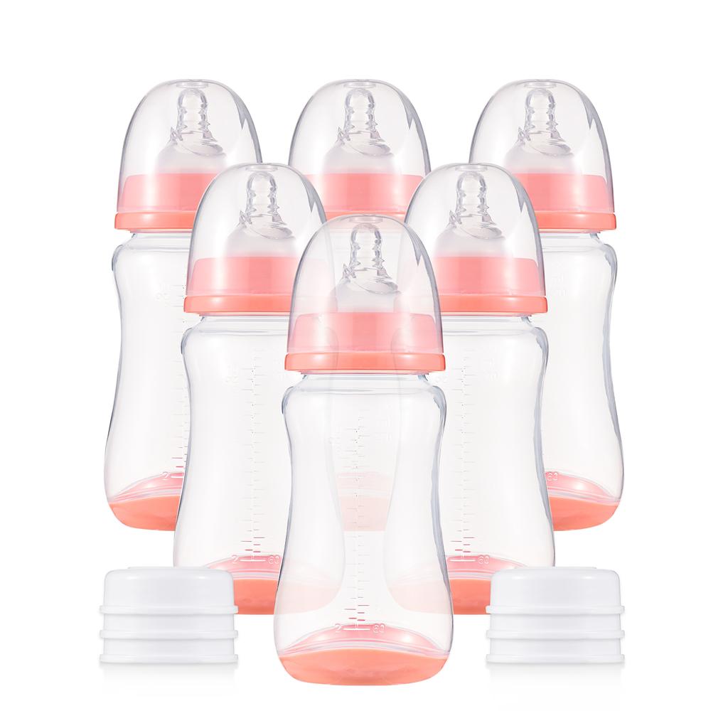Детские бутылочки с силиконовой соской и крышкой для хранения. Бутылочки для грудного вскармливания для детского питания, полипропиленовое молоко