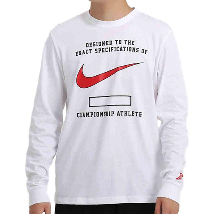 Nike T Shirts Men's White Crew Neck Moderate Straight Fit CW0528-100