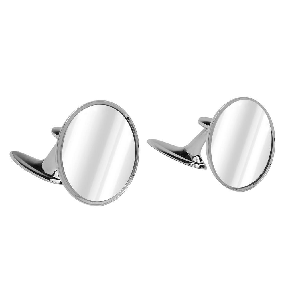 1 Pair Chrome Door Mirrors 3685955 Manual Folding Circular Outside Exterior Rearview Mirrors Fit for Impala Nova