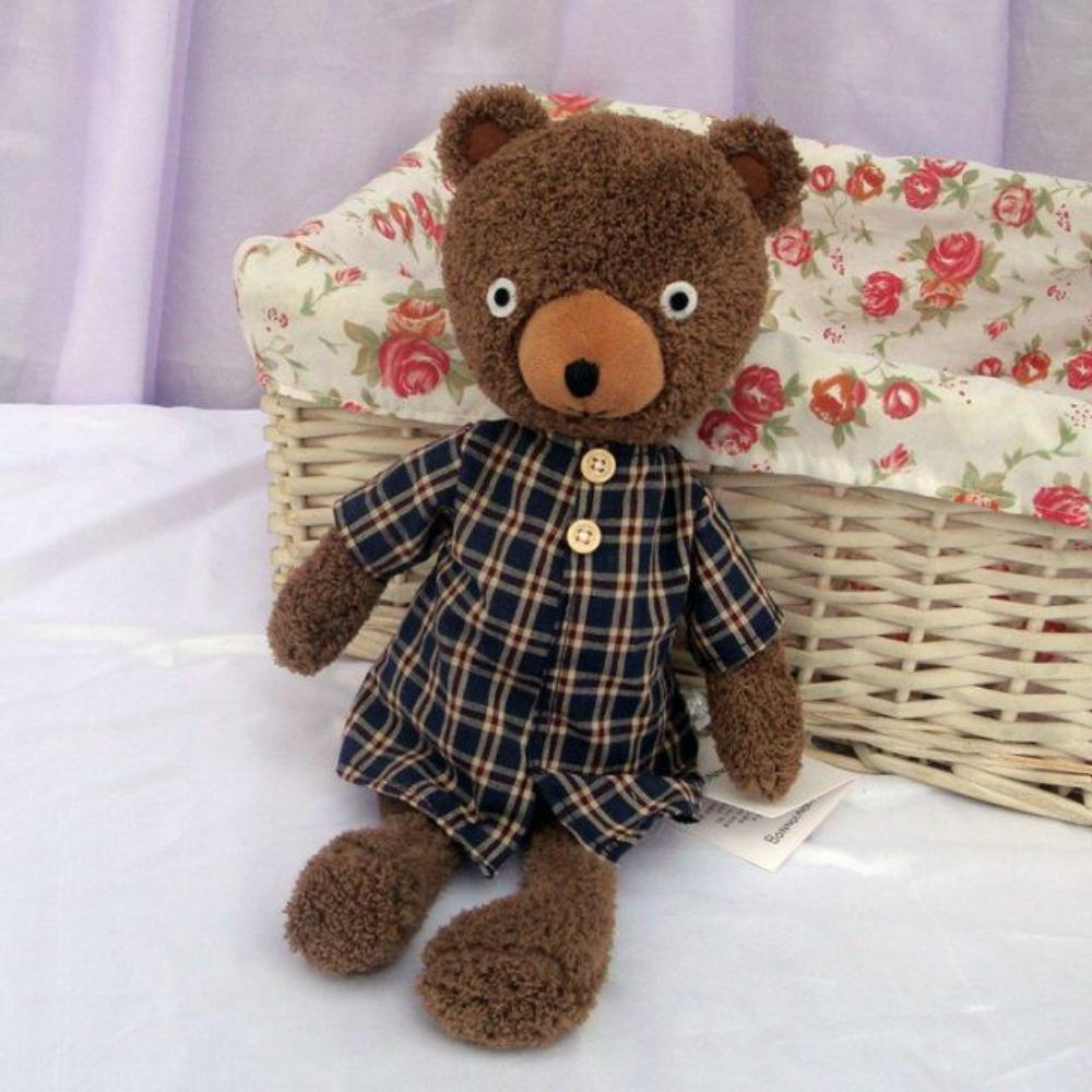 Cartoon Wearing Bear Plush Toys Soft Bear Stuff Doll Plush Pillow Bear Plush Toy  Children's Toys
