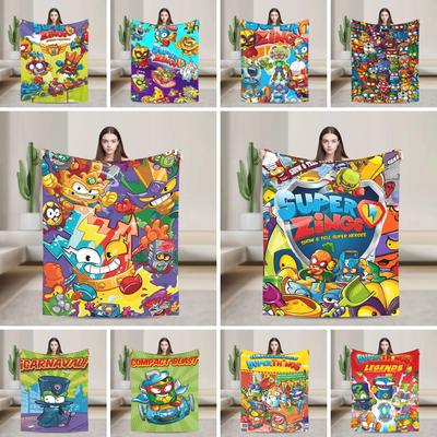 Игровое одеяло Super Zings Superthing Мягкое Теплое Новое Плюшевое Постельное Белье Пледы Для Дивана Кровати Кемпинга Фланелевое Покрывало Покрытие для Кровати