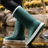 Сапоги для защиты от дождя, мужские новые зимние непромокаемые водонепроницаемые ботинки, высокие нескользящие резиновые сапоги для рыбалки, специальные рабочие резиновые ботинки