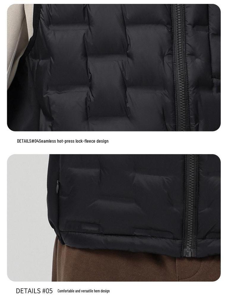 Unisex High-End Lightweight Down Vest, Outdoor Sports, 90% White Duck Down Jacket.