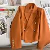 Spring Women Breasted Office Single Button Short Type Blazer Coat Streetwear