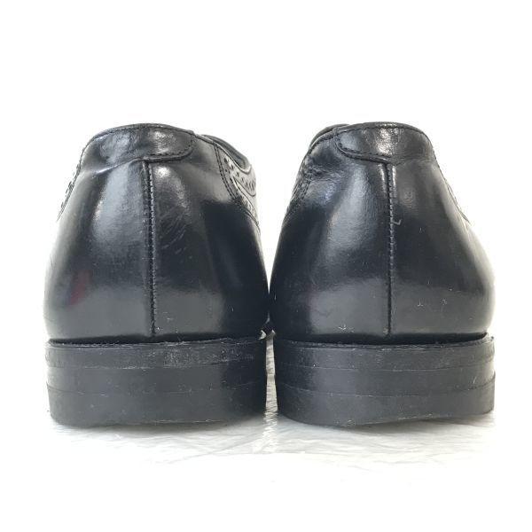 70s-80s? Vintage USA Made/UFCW O’Sullivan/Goodyear Welt Leather Full Brogue Wingtip/9.5EEE/Black/BLACK/(USED)