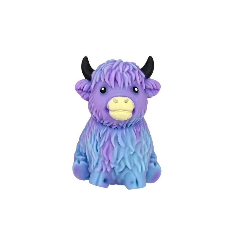Squishy Maltose Sugar Cow Squeeze Toy Kawaii Cattle Stretchable Slow Rising Fidget Toy For Adults Stress Anxiety Relief Gifts