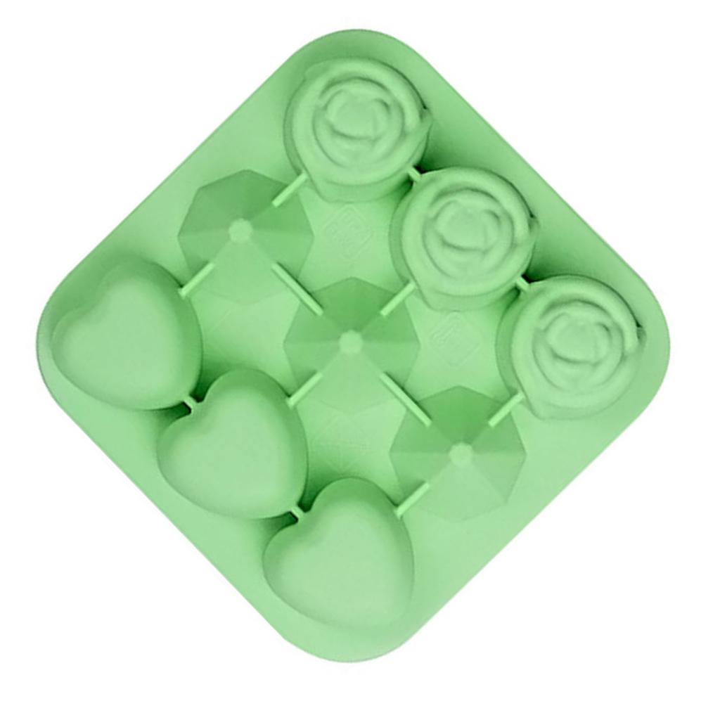 Форма для льда в форме розового сердца и бриллиантов, форма для кубиков льда из пищевого силикона, форма для приготовления льда для любителей виски и барменов