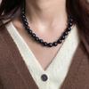 Smudging Round Beads Necklace Acrylic Collarbone Chain New Choker Necklace  Gifts