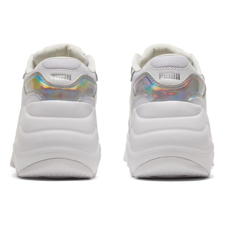 Puma Pulsar Wedge Iridescent - White Silver Women Sneakers 385251-01
