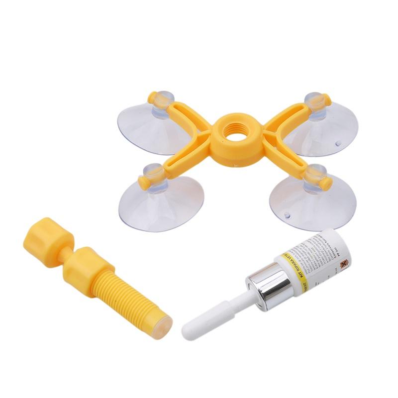 Трещина на стекле автомобиля, скол на лобовом стекле, ремонт лобового стекла своими руками, набор инструментов для профессионального ремонта лобового стекла