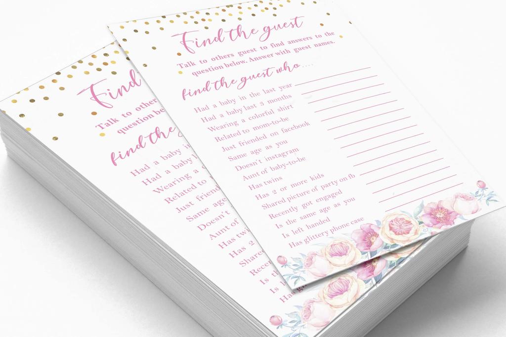 Inkdotpot Gender Reveal Confetti Baby Shower Game Set Of 50 BabyA AlphabetA ABCA Game Ita s A Boy Ita s A Girl Party